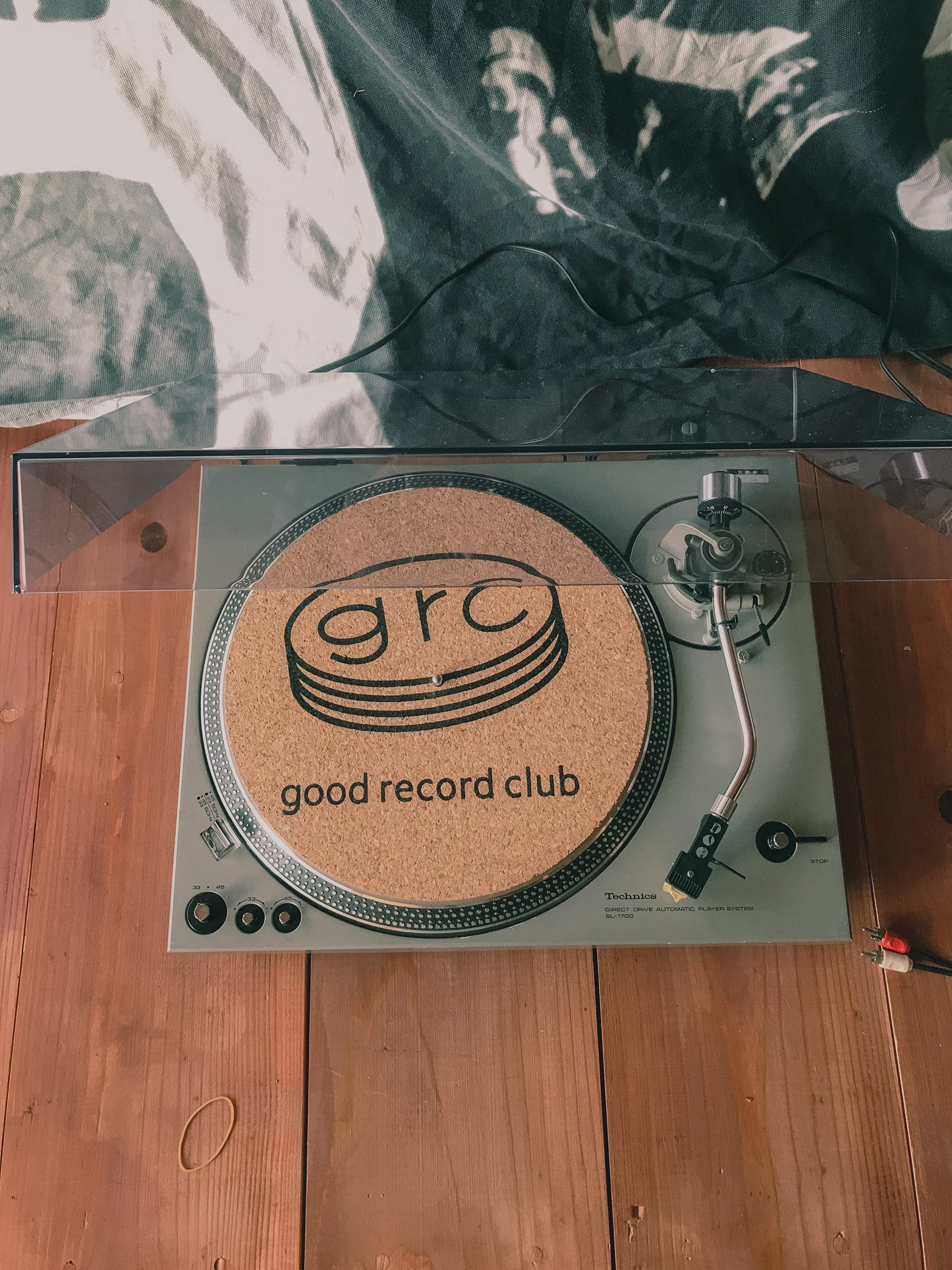 grc Silkscreen Print Cork Turntable Mat